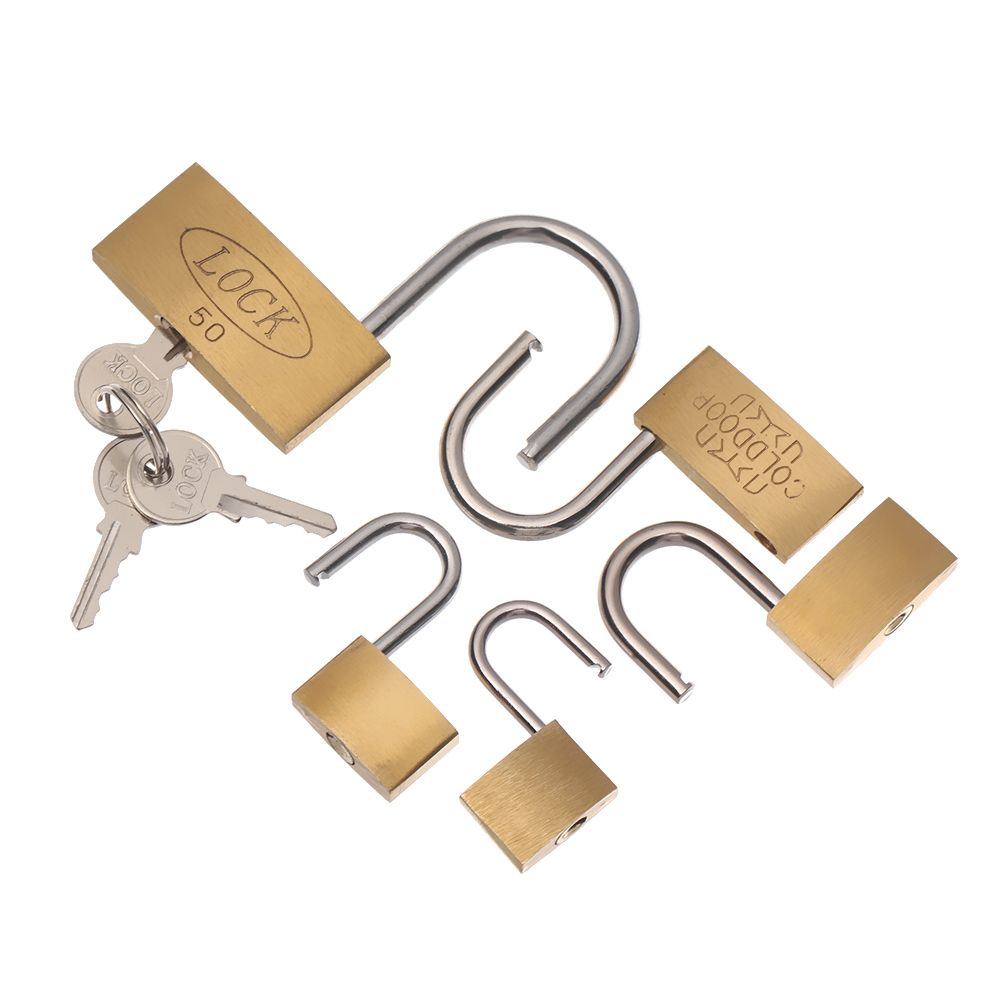 Letter Opener Brass - ตัวล็อคทองแดงขนาดเล็กพร้อมกุญแจทองเหลือง2ปุ่มสำหรับกระเป๋าถือเดินทางกุญแจกล่องเครื่องมือรักษาความปลอดภัยตัวล็อคเคสอุปกรณ์ปรับปรุงบ้าน