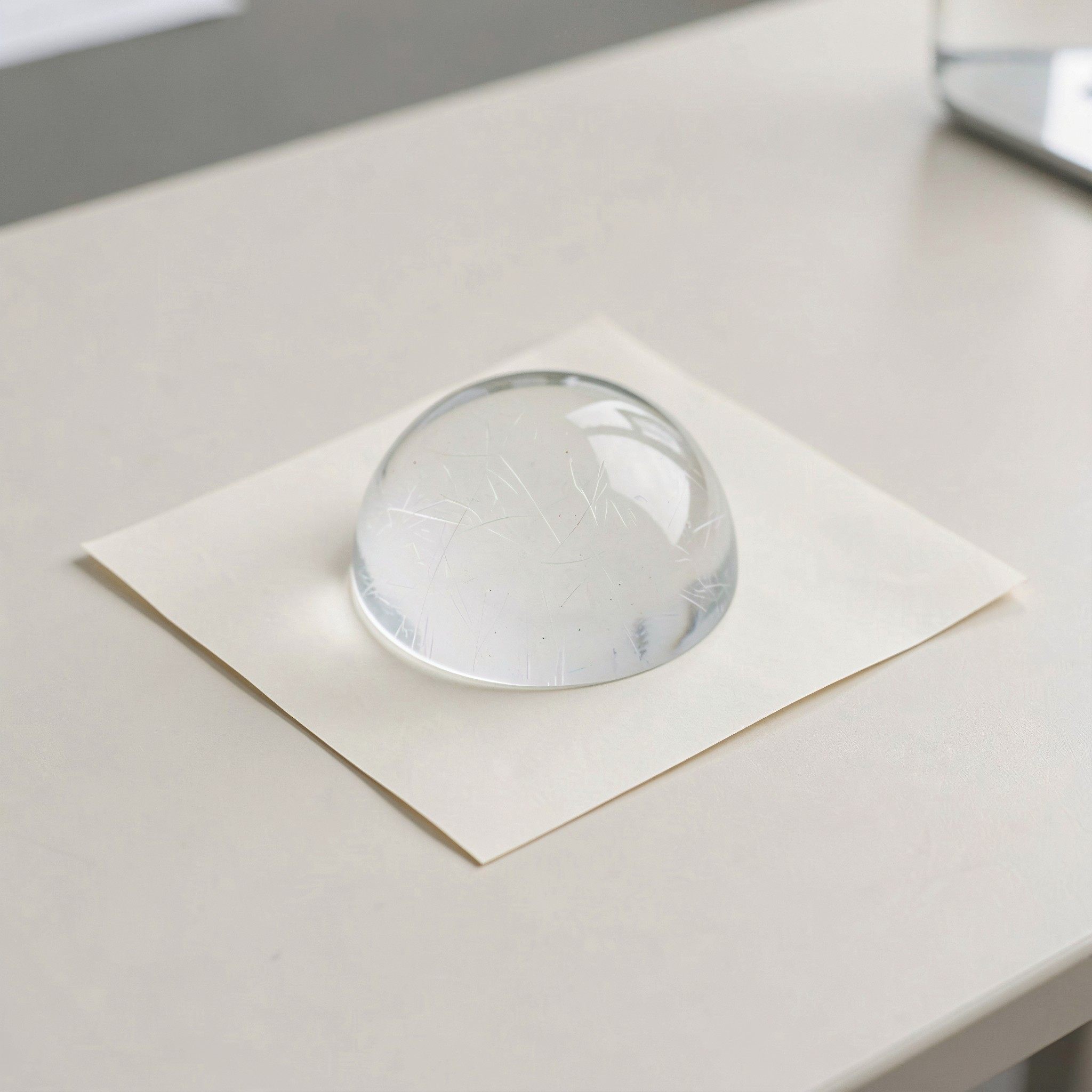 Paper Weight Crystal - 6 ชิ้น ลูกบอลคริสตัลแก้วใสทรงโดมครึ่งวงกลม ที่ทับกระดาษ โปร่งใส แข็งแรง