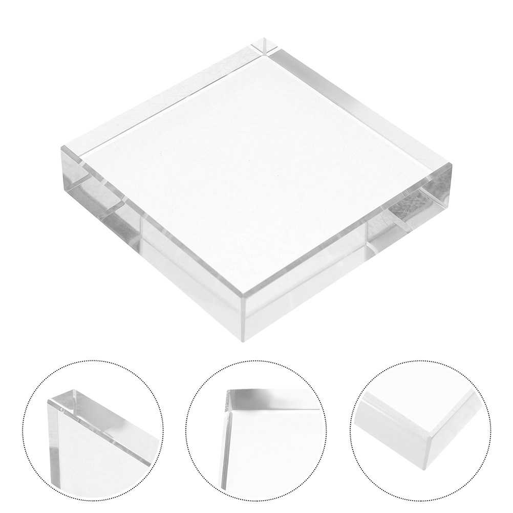 Paper Weight Crystal - ทับกระดาษคริสตัลใสทรงสี่เหลี่ยม ของตกแต่งโต๊ะทำงานหนัก สำหรับสำนักงาน ห้องอ่านหนังสือ งานคัดลายมือ ฐานลูกแก้วคริสตัลสำหรับตั้งโชว์