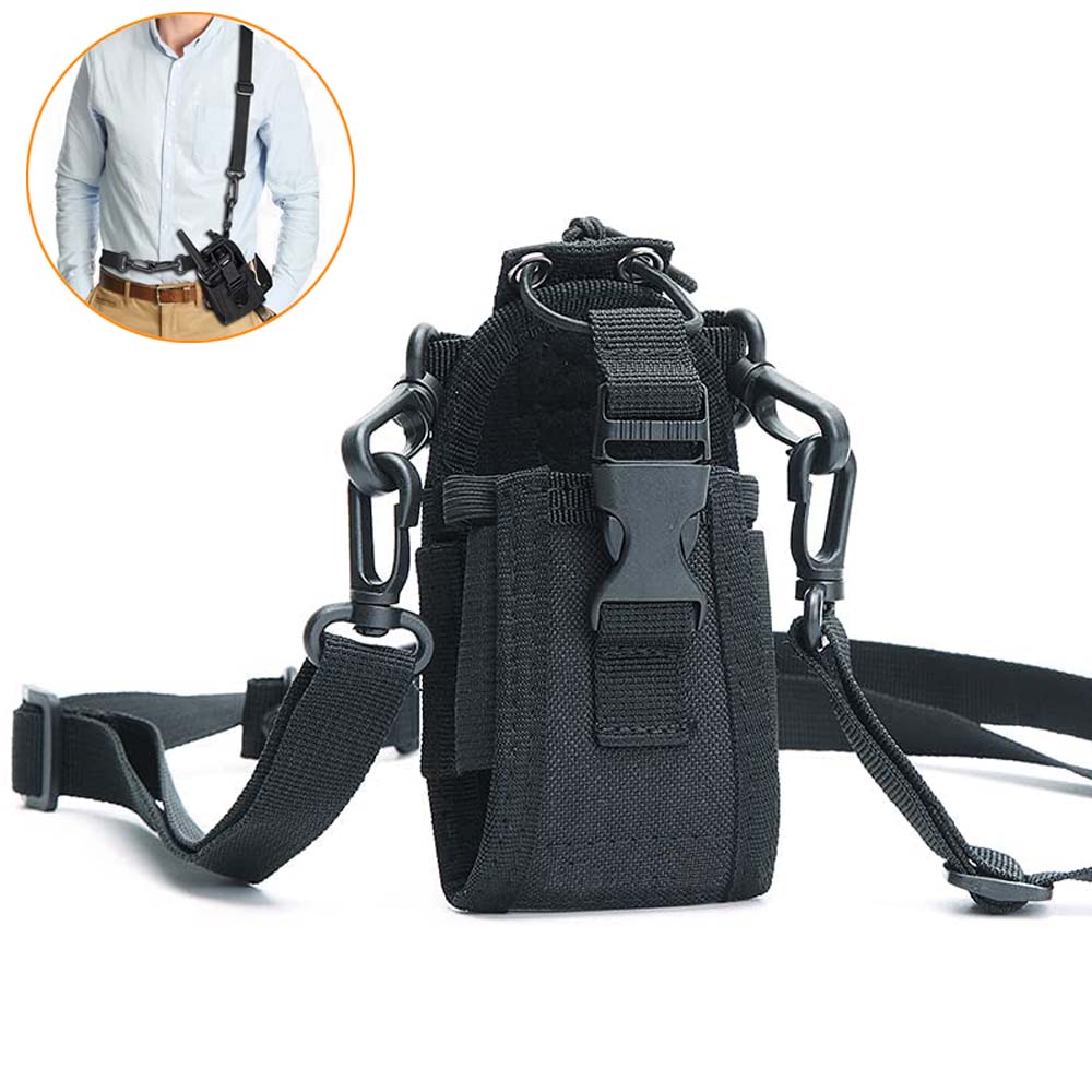 Magazine Holder Rack - กระเป๋าใส่วิทยุสื่อสารแบบยุทธวิธี Molle สำหรับคาดเอวและสะพายไหล่ พร้อมช่องใส่แม็กกาซีนและที่ยึดวิทยุสื่อสาร กระเป๋าสำหรับกิจกรรมกลางแจ้งและล่าสัตว์