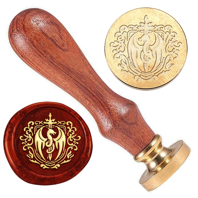 แสตมป์ขี้ผึ้งตรามังกร1ชิ้นแสตม - Wax Seal Stamp Set บทวิจารณ์และราคา