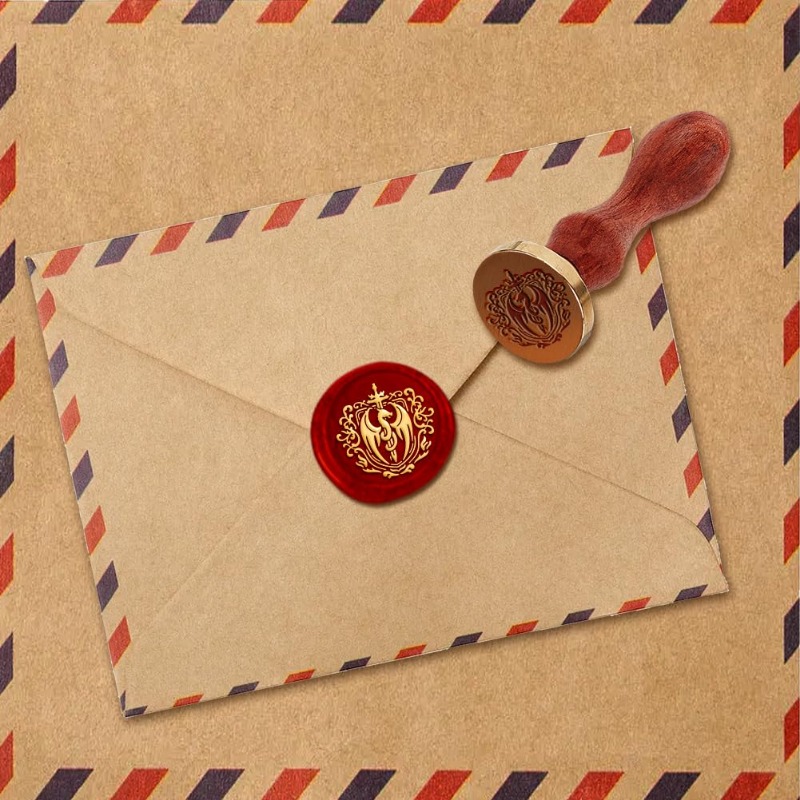 แสตมป์ขี้ผึ้งตรามังกร1ชิ้นแสตม - Wax Seal Stamp Set บทวิจารณ์และราคา