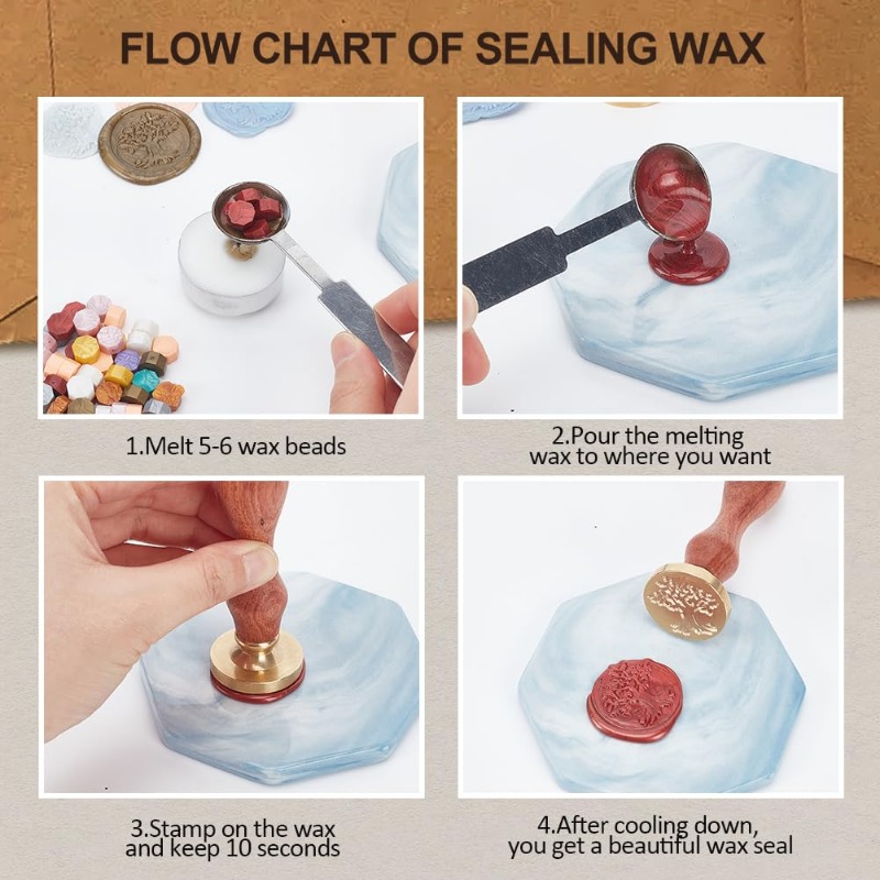 แสตมป์ขี้ผึ้งตรามังกร1ชิ้นแสตม - Wax Seal Stamp Set บทวิจารณ์และราคา