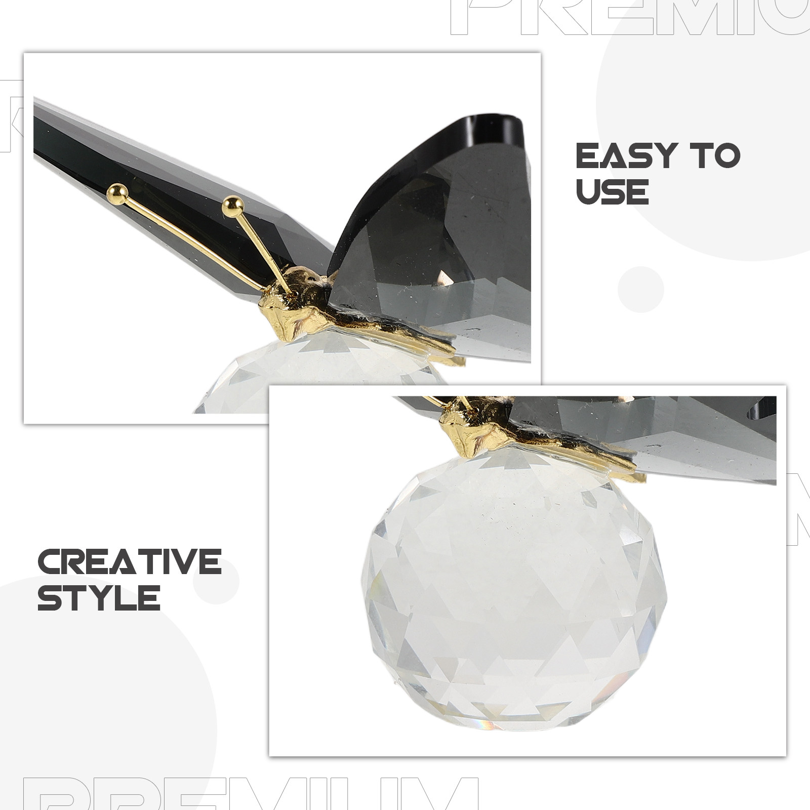 ทับกระดาษผีเสื้อแก้ว รูปปั้นผี - Paper Weight Crystal บทวิจารณ์และราคา